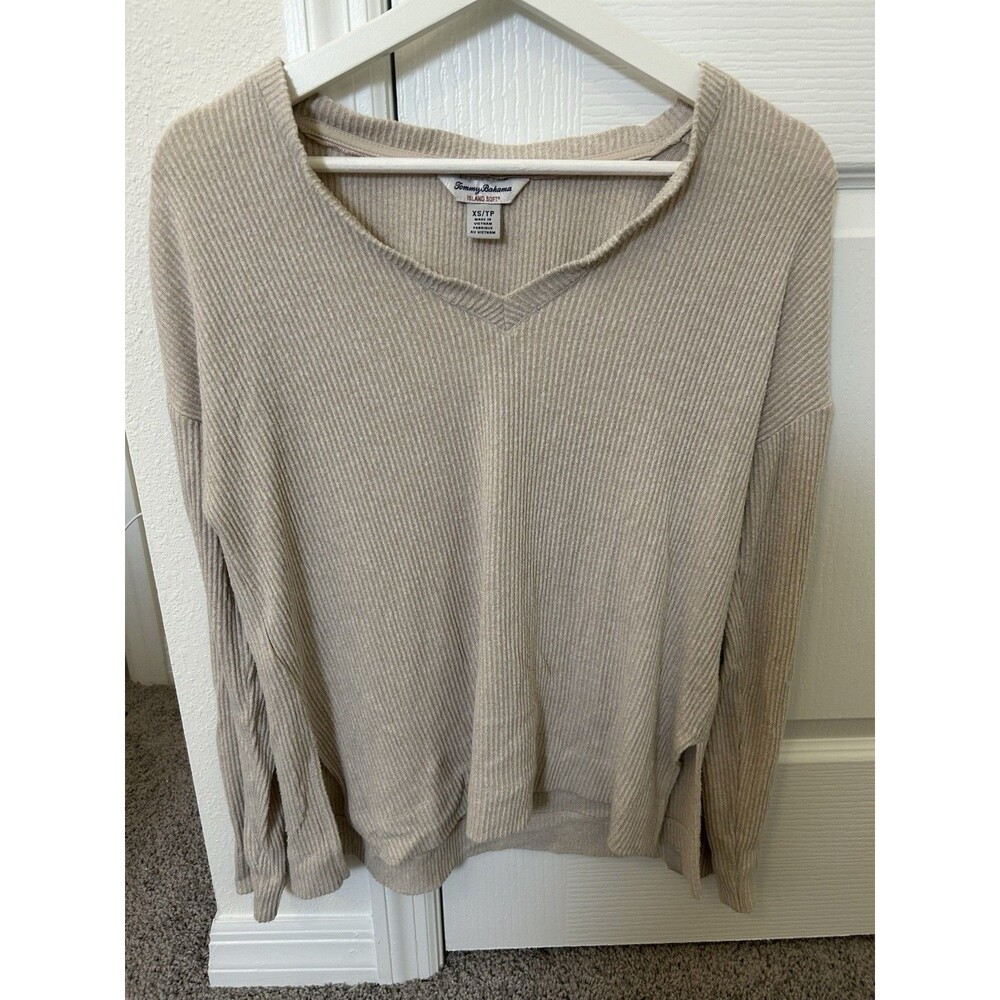 Tommy Bahama Sweater Women XS Knit Island Soft Pullover Sweatshirt Long Sleeve